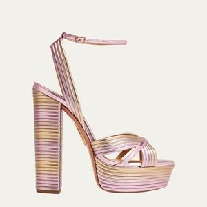 New AQUAZZURA Sundance Ombre Ankle-Strap Platform Sandals 40 $895